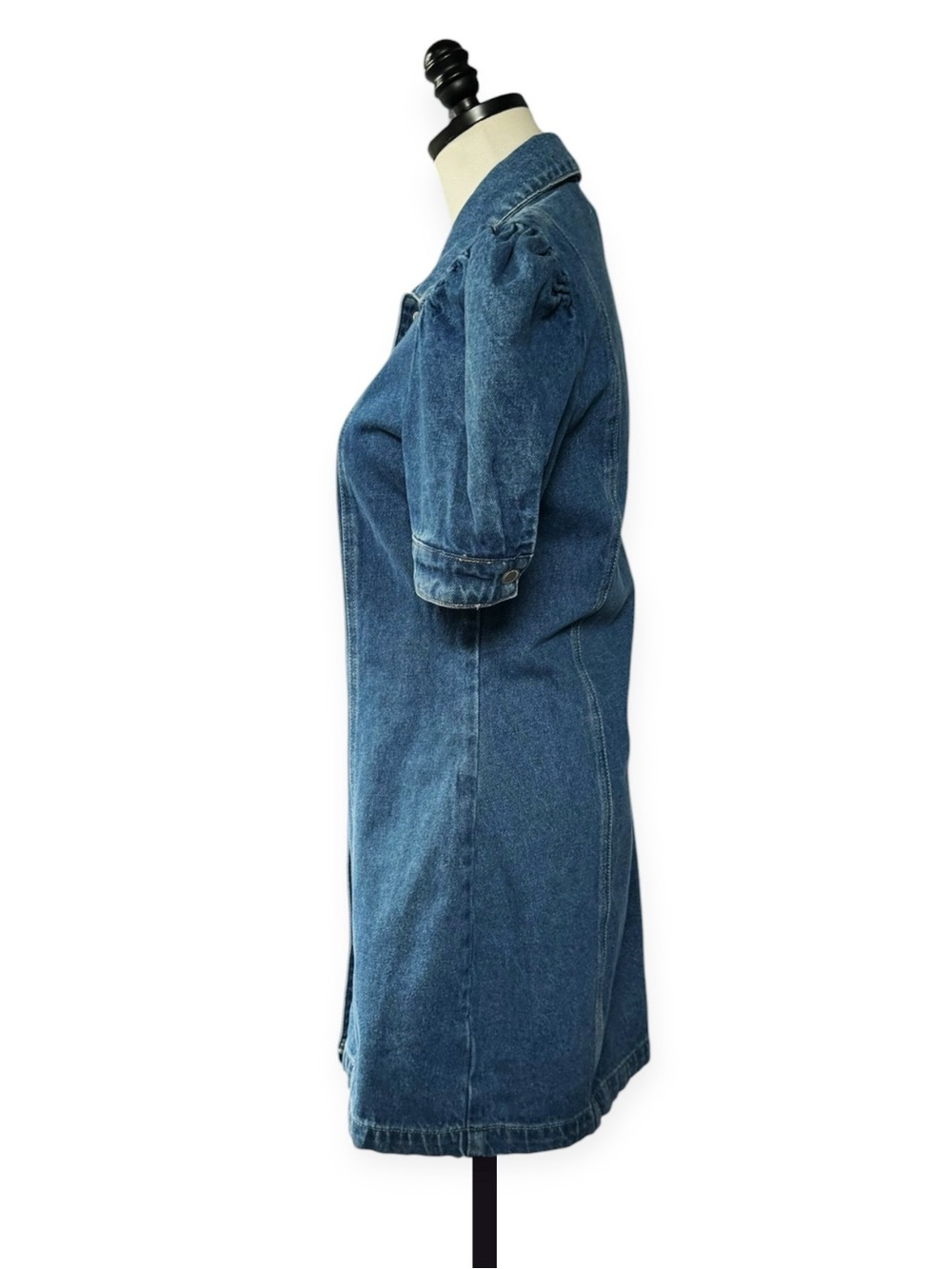 Blank NYC Denim Button-Front Mini Dress | Size SMALL NWT - Picture 3 of 9